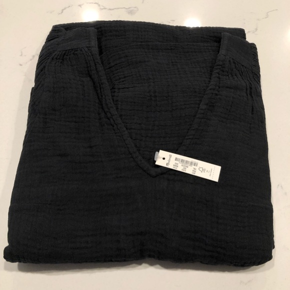 NWT Madewell Organic Cotton Lightspun V-Neck Midi Dress XXS - Picture 5 of 10